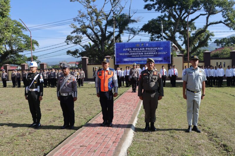 Apel dalam rangka persiapan Operasi Samrat 2026 Polres Kotamobagu