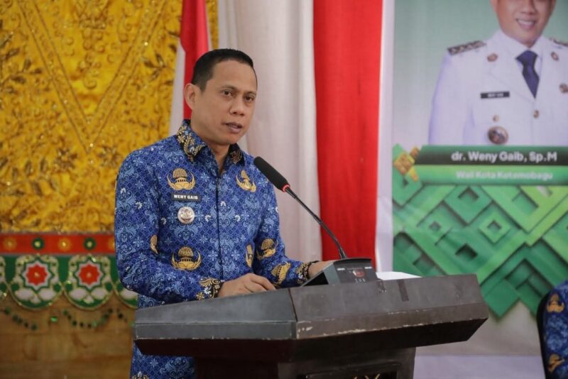 Wali Kota Kotamobagu saat menyampaikan Sambutan