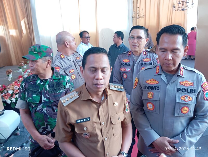 Wali Kota Kotamobagu saat di wawancarai usai kegiatan 