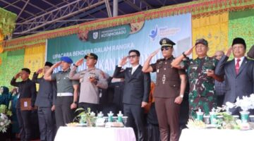 Kapolres Kotamobagu saat menghadiri upacara Hardinkas tahun 2026