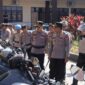 Kapolres Kotamobagu AKBP Abdul Kholik Saat memeriksa Kendaraan Dinas Anggota