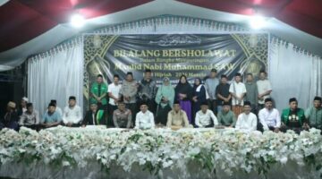 Kapolres Kotamobagu bersama Forkopimda hadiri Maulid Nabi Muhammad SAW di Bilalang. (Foto Istimewa)