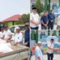 Foto bersama saat memberikan bantuan persiapan penjemputan para Santri se Sulut.